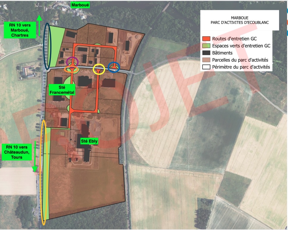 Délimitations du Parc d'Activités