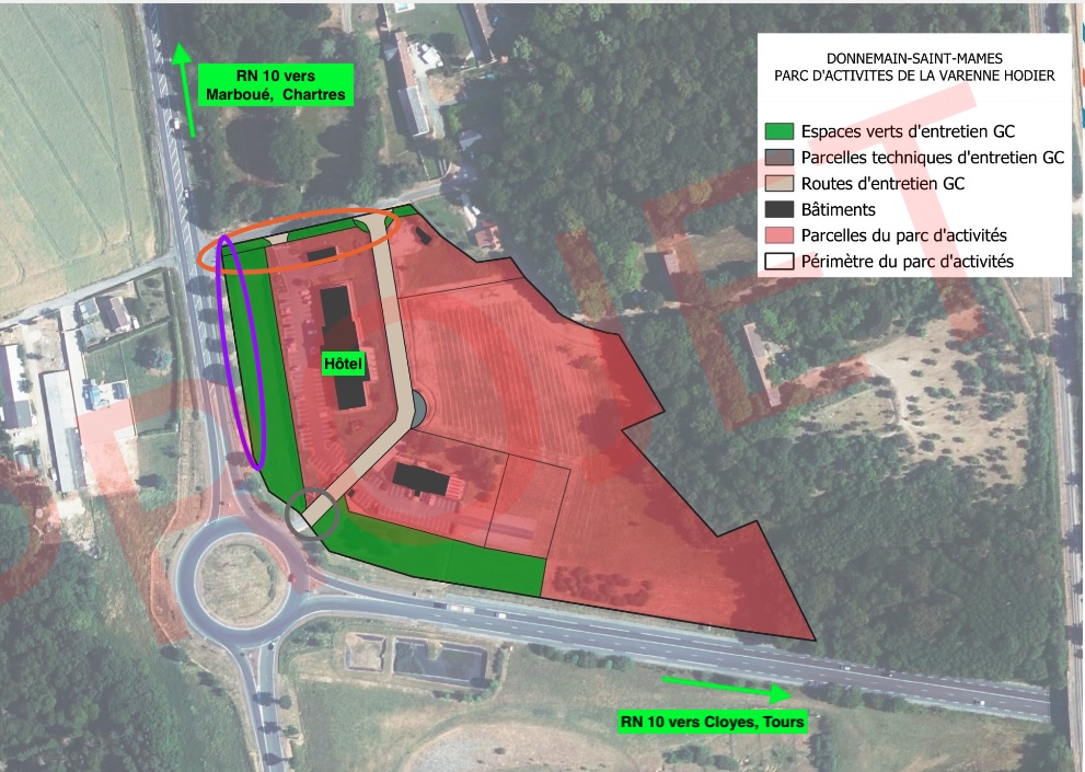 Délimitations du Parc d'Activités